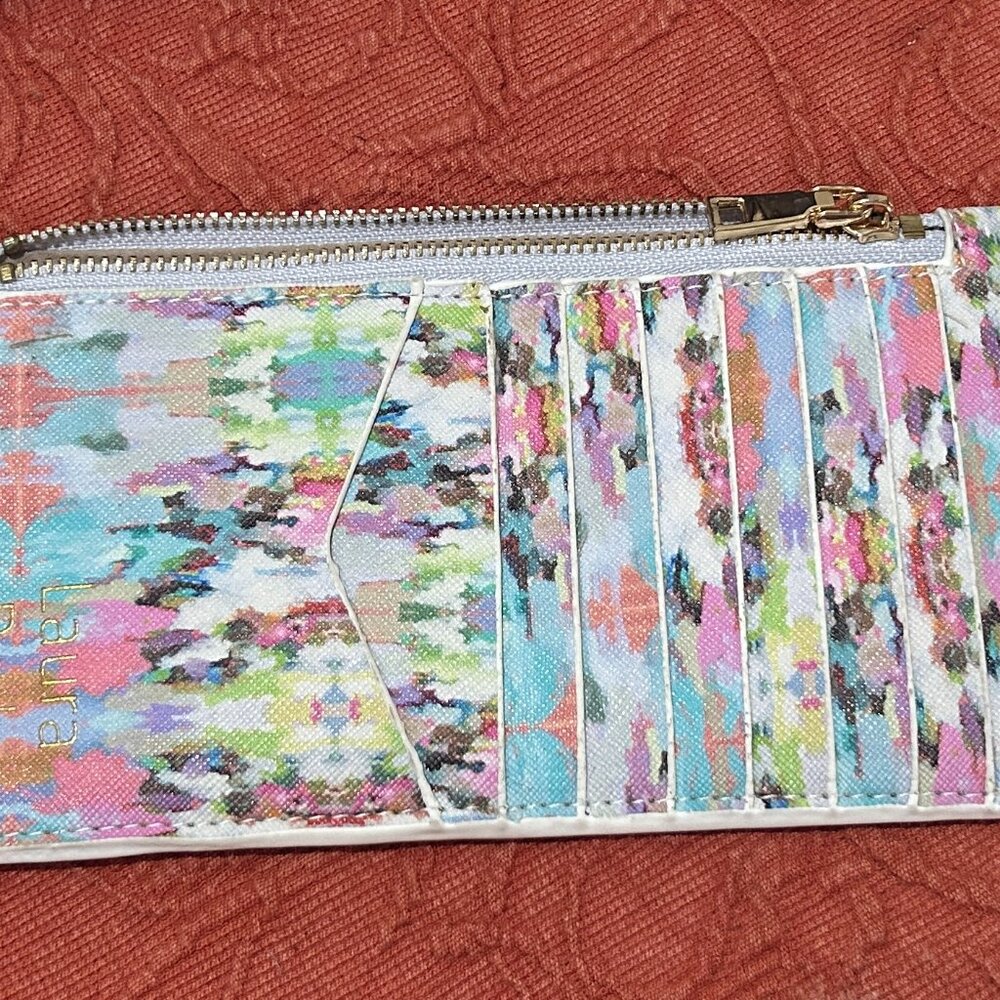 Laura Park Slim Wallet in Brooks Ave print